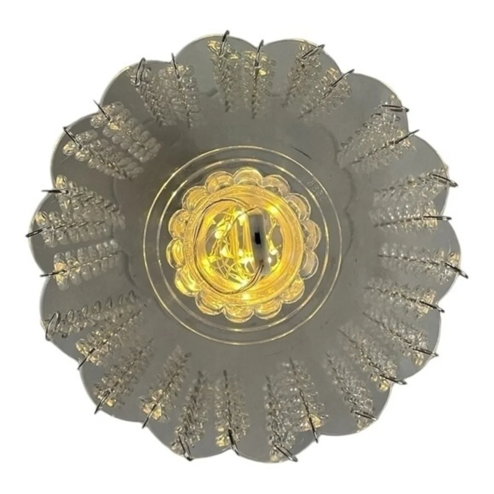 Clear Acrylic Beaded Chandelier Cake Stand with LED Lights 8